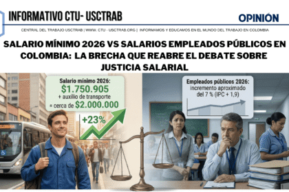 Comparativo entre el salario mínimo 2026 y el salario de los empleados públicos en Colombia