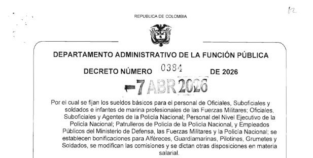 Decreto 0384 de 2026 del 7 de abril