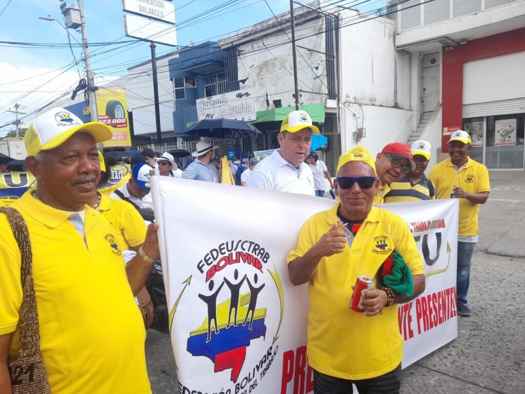 Delegación sindical en la marcha del Día del Trabajo 2023