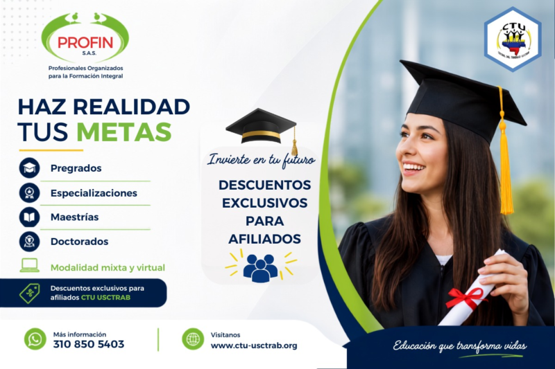 Convenio con empresa aliada de CTU-USCTRAB con descuentos para afiliados
